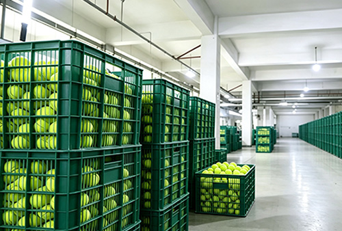 Tennis ball production facility